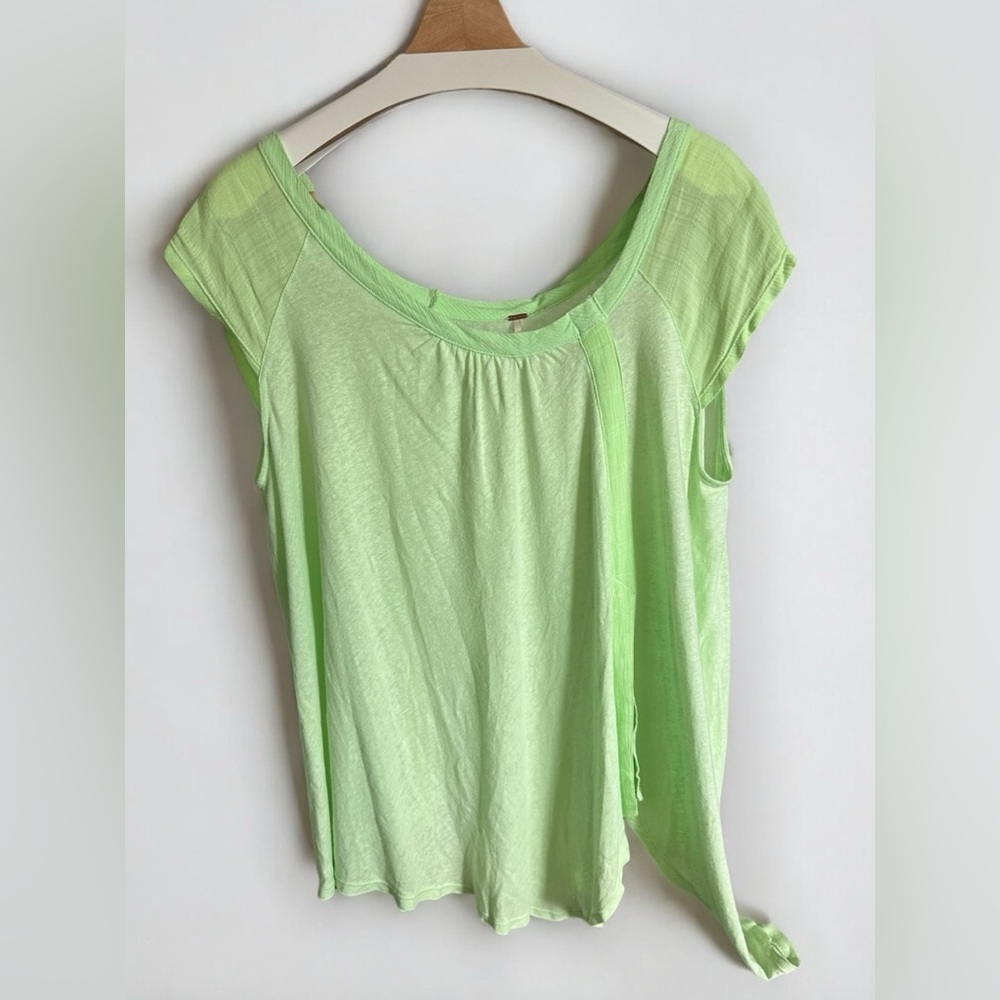 Free People | Lime Green Women's Sleeveless Oversized Lightweight Top | Size XS